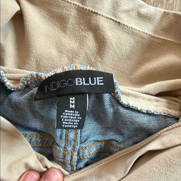 Indigo Blue distressed Denim- maternity - Picture 2 of 4